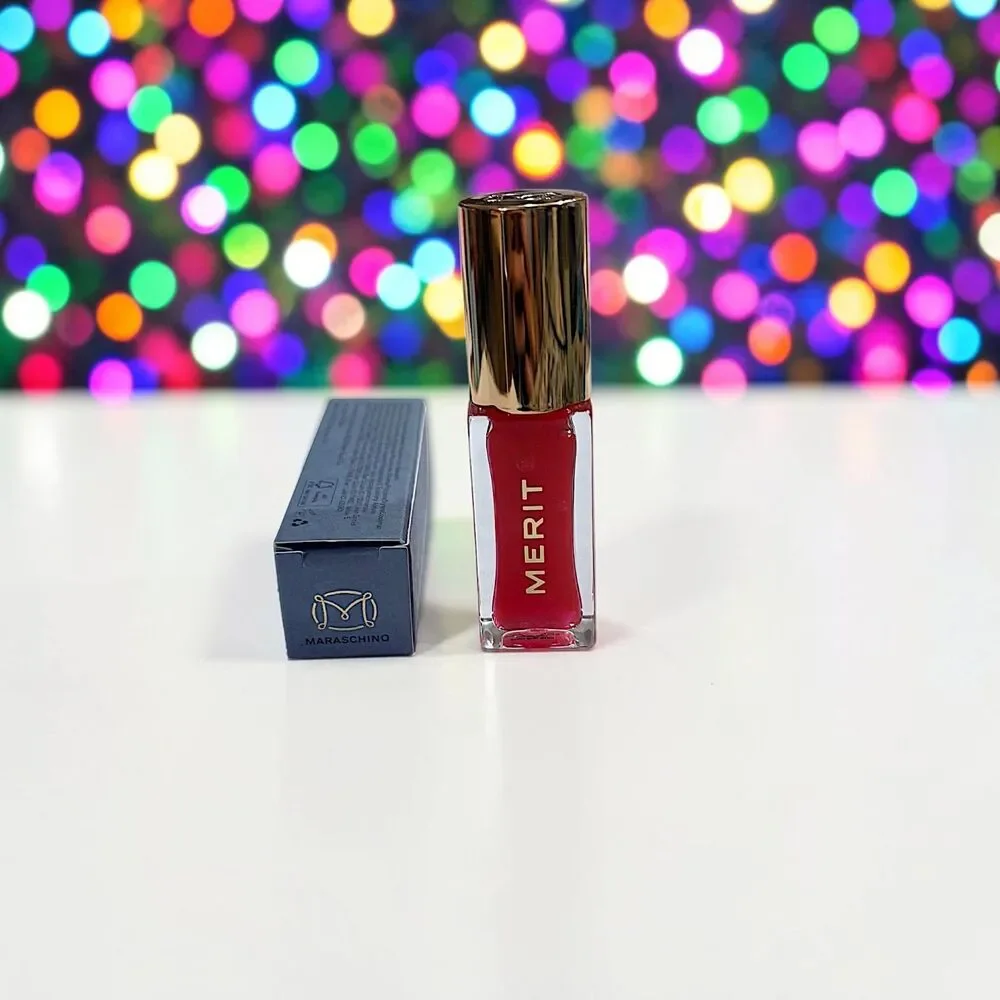 MERIT Shade Slick Gelée Tinted Lip Oil in MARASCHINO 0.23 oz full size NIB